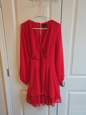 Japna Polka Dot Ruffle Mini Dresa